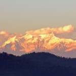 Manaslu Mountain Range on the way to Pokhara